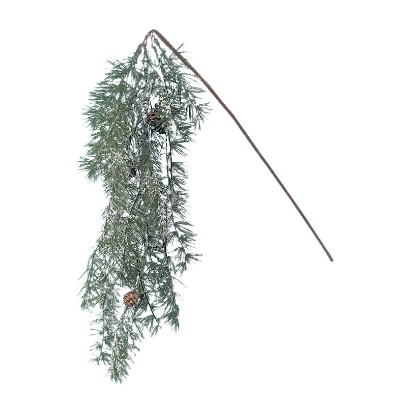 39" Hanging Snowy Greenery & Pinecone Stem by Ashland®