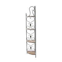 66" Brown Iron Farmhouse Baker's Rack