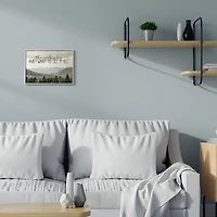 Stupell Industries See It All Phrase Forest Tree Mountain Range in Gray Frame Wall Art