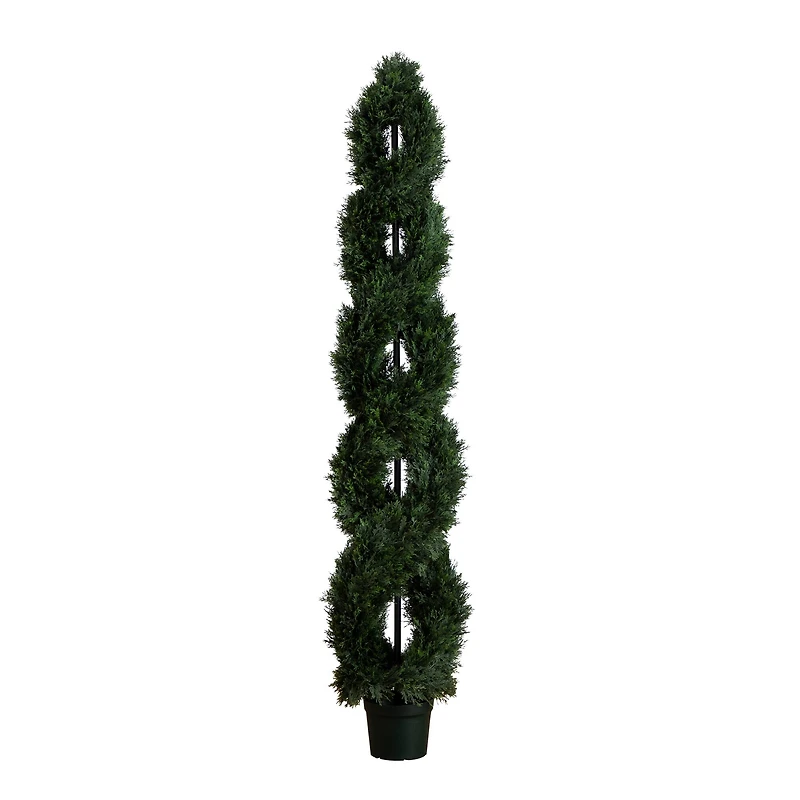7ft. UV-Resistant Double Pond Cypress Spiral Topiary