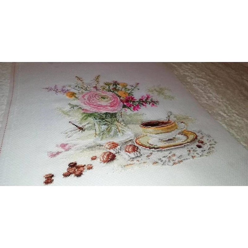 Alisa Morning Coffee Cross Stitch Kit