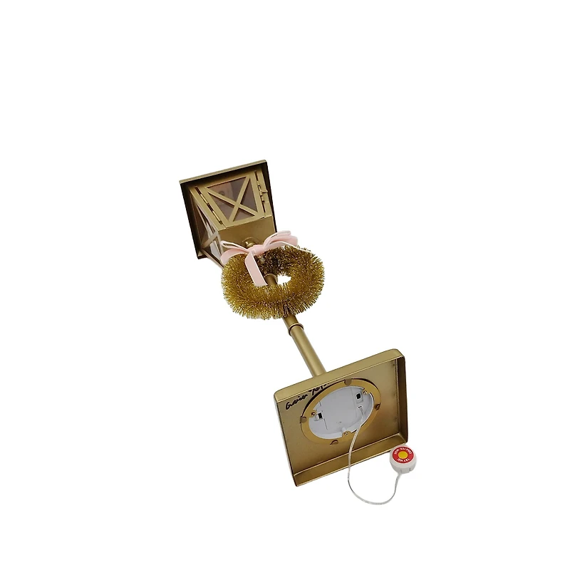 23.75" Gold Street Lamp with Wreath LED Tabletop Décor by Ashland®