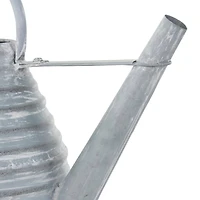 14" Gray Metal Beehive Shaped Watering Can Planter