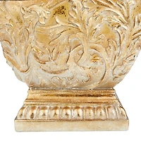 12" Gold Square Traditional Decorative Jar