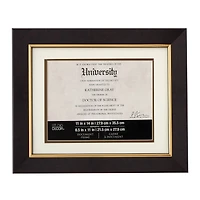 8 Pack: Brown & Gold 8.5" x 11" Document Frame with Mat by Studio Décor®