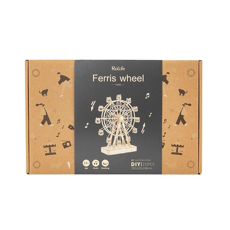 Rolife® Ferris Wheel Music Box 3D Wooden Puzzle