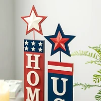 Glitzhome® Americana Firecracker Table Sign Set