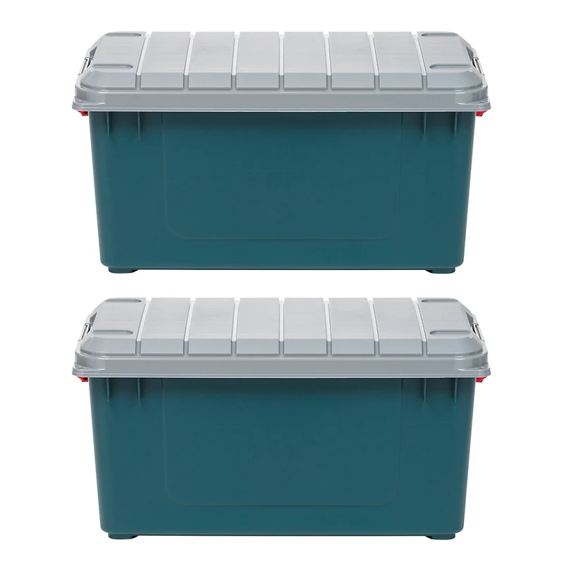 IRIS® 82qt. Green Store-It-All Utility Totes with Buckle Lids, 2ct.