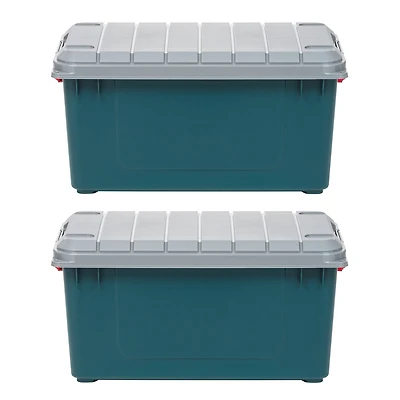 IRIS® 82qt. Green Store-It-All Utility Totes with Buckle Lids, 2ct.