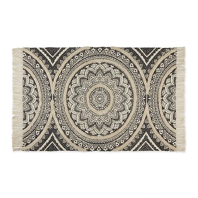 DII® Printed Natural Hand-Loomed Shag Rug