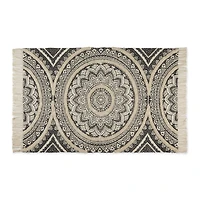 DII® Printed Natural Hand-Loomed Shag Rug