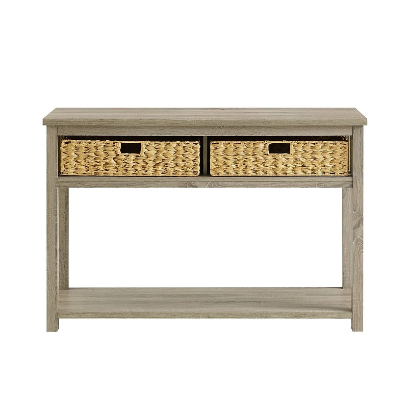 Walker Edison Driftwood Mission Storage Entry Table