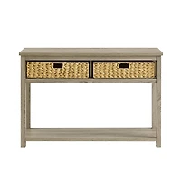 Walker Edison Driftwood Mission Storage Entry Table
