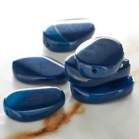 12 Pack: Blue Agate Slice Beads by Bead Landing™