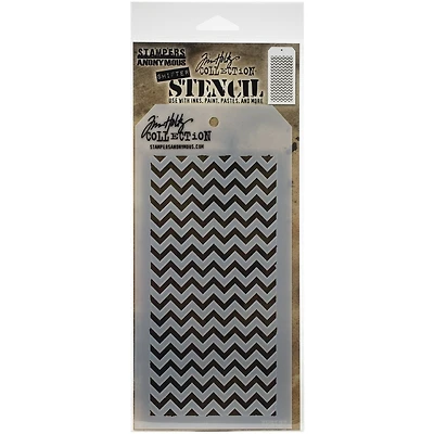Stampers Anonymous Tim Holtz® Shifter Chevron Layered Stencil