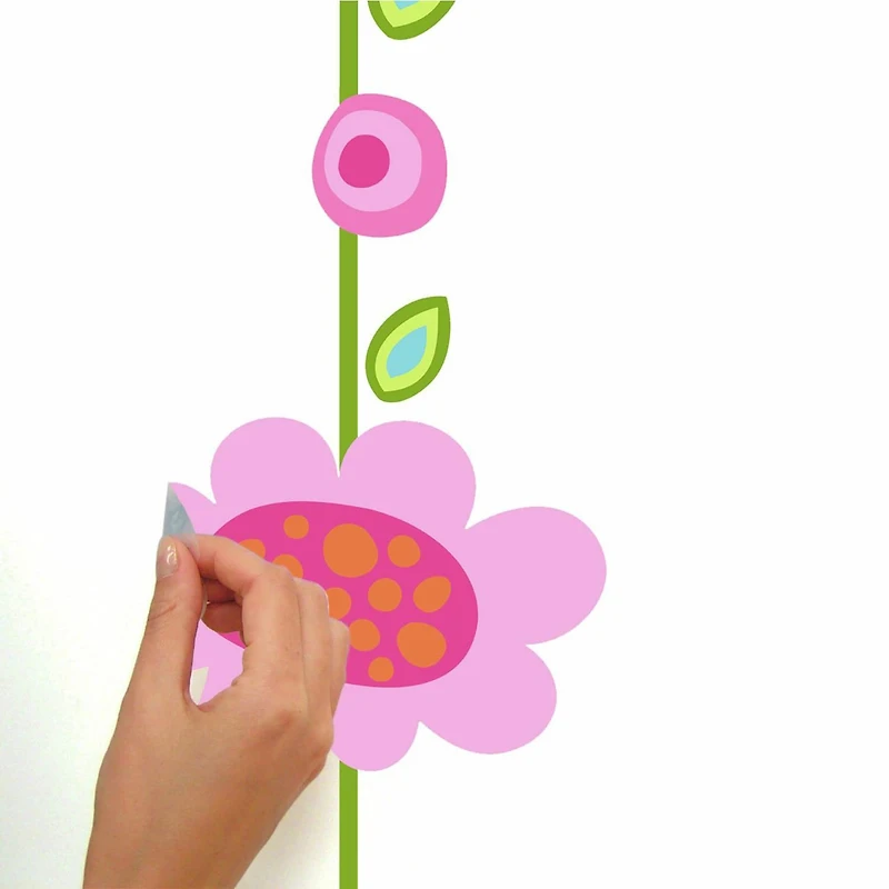 RoomMates Flower Stripe Peel & Stick Giant Wall Decals