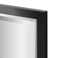 Brushed Black/Chrome Metal Framed Beveled Edge Wall Mirror - 30" x 40"