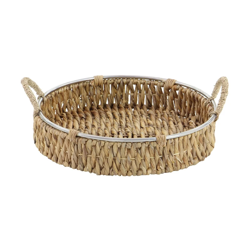 Brown Sea Grass Coastal Style Tray Set