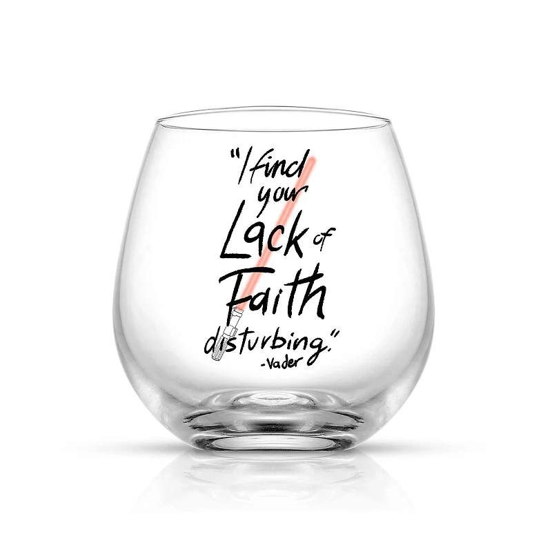 JoyJolt® Star Wars™ 15.oz. New Hope Darth Vader Red Lightsaber Stemless Drinking Glass, 2ct.