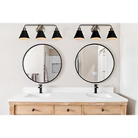 Hello Honey® Robert Stevenson Lighting Josie Metal 3-Light Vanity with Shades