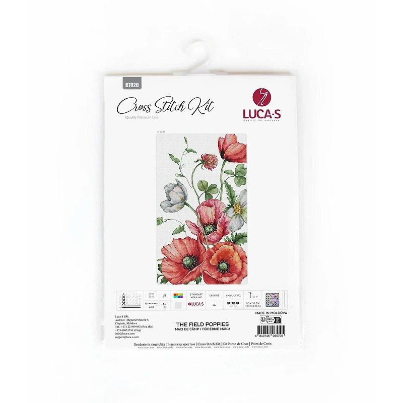 Luca-S The Field Poppies Counted Cross Stitch Kit