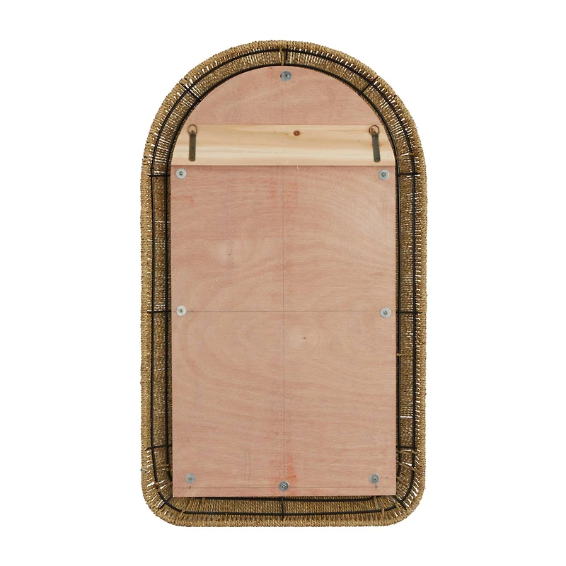 Brown Iron Bohemian Wall Mirror, 48" x 27" x 3"