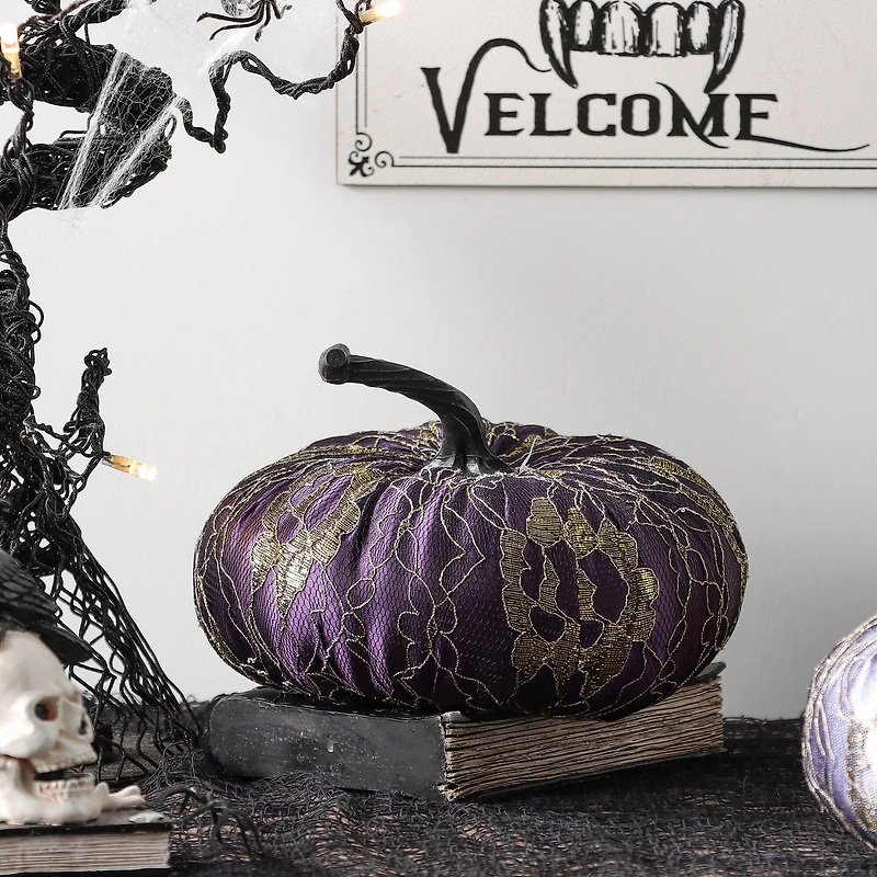 Assorted 7" Lace Net Tabletop Fabric Pumpkin, 1pc. by Ashland®