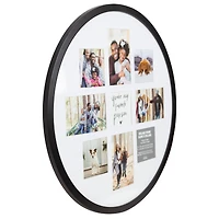 9 Opening 20.7" x 20.7" Black Round Collage Frame with Mat by Studio Décor®