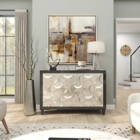 25" Silver Aluminum Tall Hammered Vase