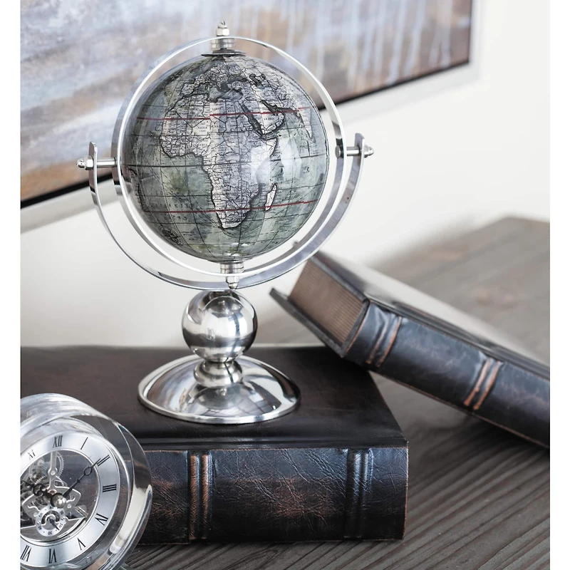 10" Silver Stainless Steel Traditional Globe