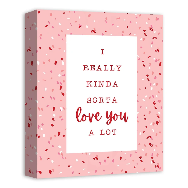 Really Love You Confetti Canvas Wall Art
