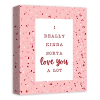 Really Love You Confetti Canvas Wall Art