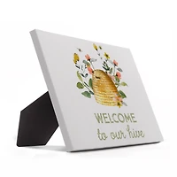 Welcome To Our Hive Floral 8" x 10" Tabletop Canvas