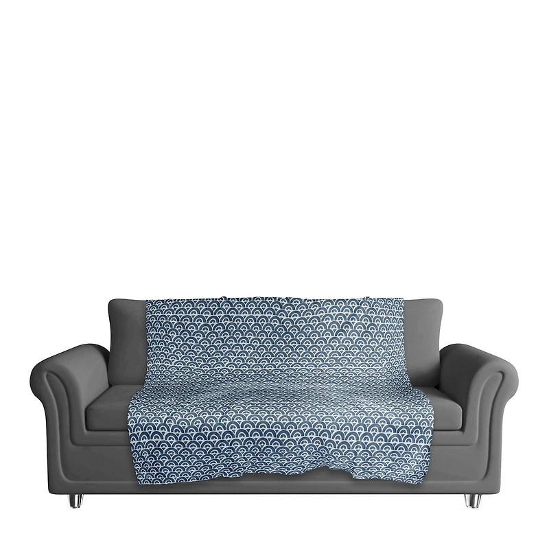 Scallop Sherpa Fleece Blanket