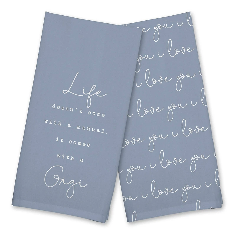 Life Comes with a Gigi Cotton Twill Tea Towel Set