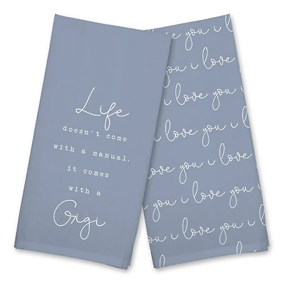 Life Comes with a Gigi Cotton Twill Tea Towel Set