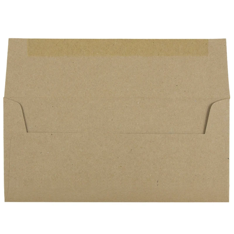JAM Paper #10 Business Premium Brown Kraft Straight Flap Envelopes, 50ct. 
