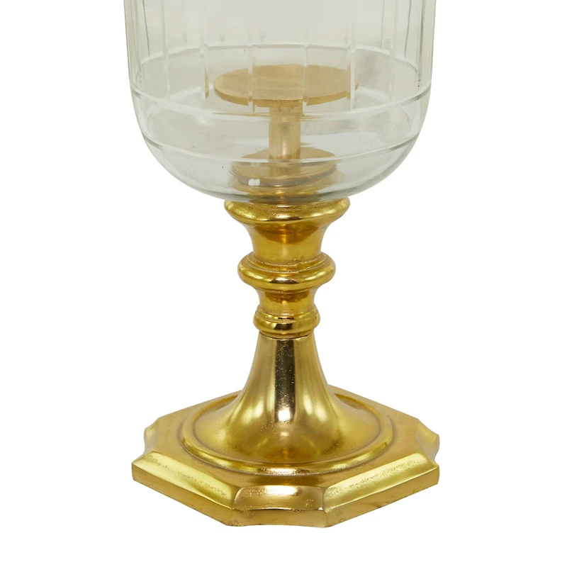 20" Gold Glam Hurricane Lamp