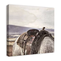 Horse And Saddle 24" x 24" Canvas Wall Art