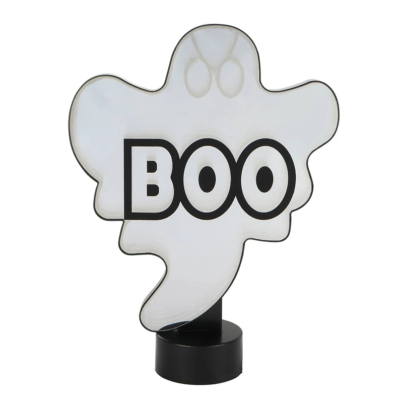 13" Ghost with Boo Sign LED Infinity Light by Ashland®