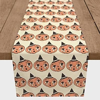 90" Retro Pumpkin Poly Twill Table Runner