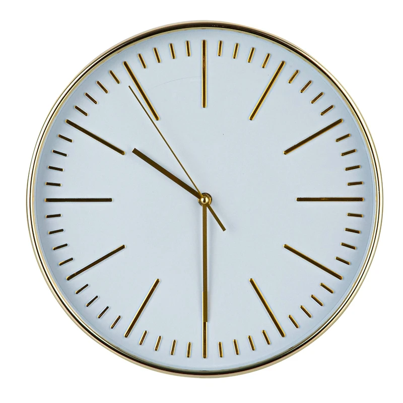 Hello Honey® 13.5" White & Gold Minimalist Aura Wall Clock