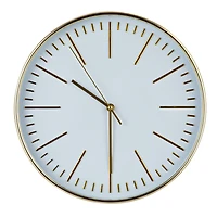 Hello Honey® 13.5" White & Gold Minimalist Aura Wall Clock