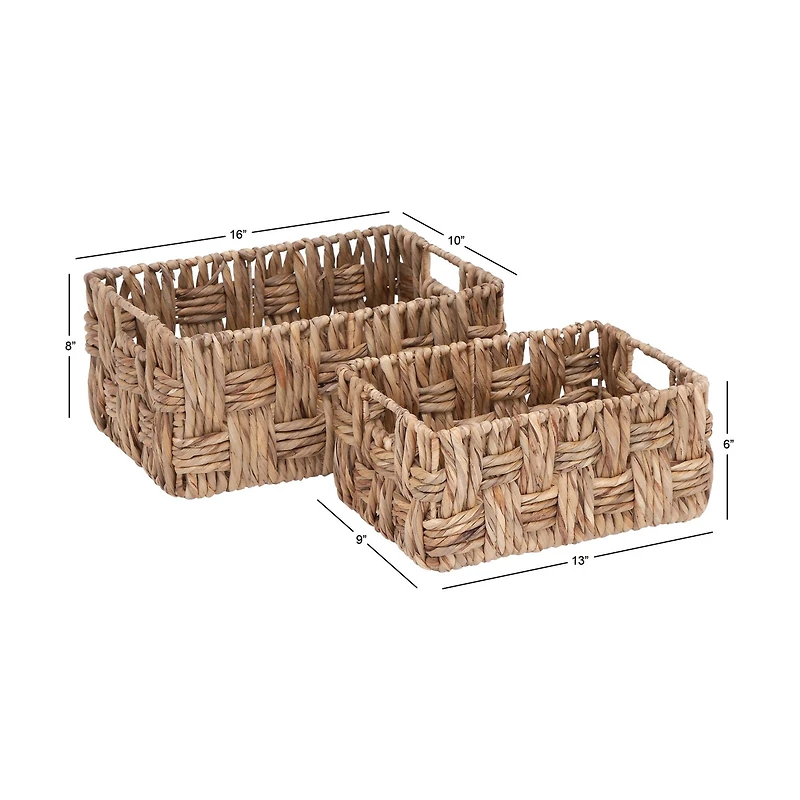 Brown Jute Natural Storage Basket Set