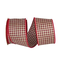 JAM Paper 2.5" x 10yd. Darwin Check Wired Ribbon