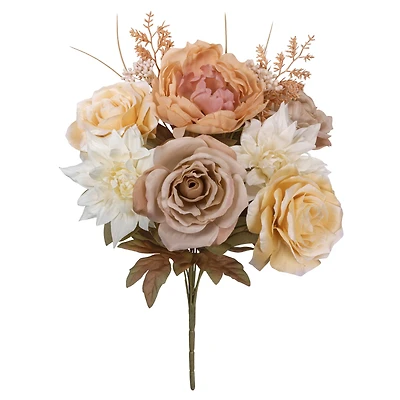17" Beige Rose & Dahlia Mixed Bush by Ashland®
