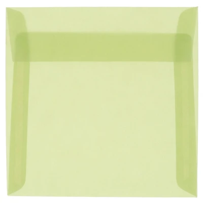JAM Paper 5.5" x 5.5" Square Translucent Vellum Invitation Envelopes