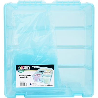ArtBin® Aqua Mist Super Satchel™ Double Deep Storage Bin with Dividers