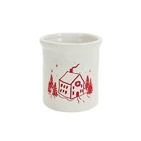 Crock Containers With House Image Set, 4ct.