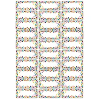 Ashley Productions Confetti Magnetic Die-Cut Small Foam Nameplates & Labels, 3 Packs of 30